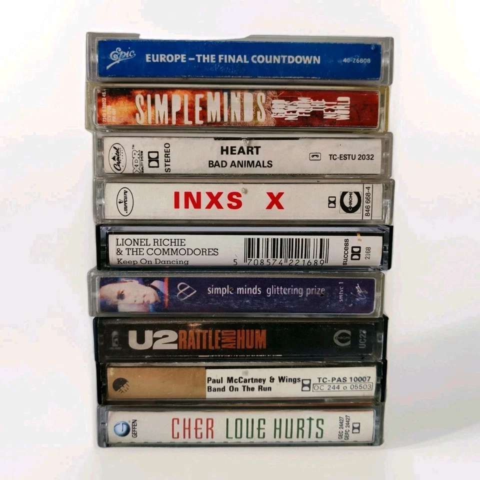Pop Rock Cassette Tape Bundle x 9 Joblot 70s 80s 90s U2 Simple Minds INXS Europe - Image 2 of 4