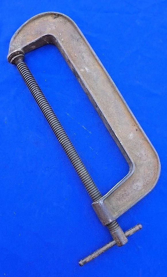 Vtg Original 12" Jaw Opening, 2-3/4" Throat Depth Heavy Duty Forged C-Clamp - Image 4 of 4