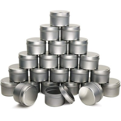 24 PCS Candle Tin 4 Oz Round Metal Containers With Lids For DIY Candle Making