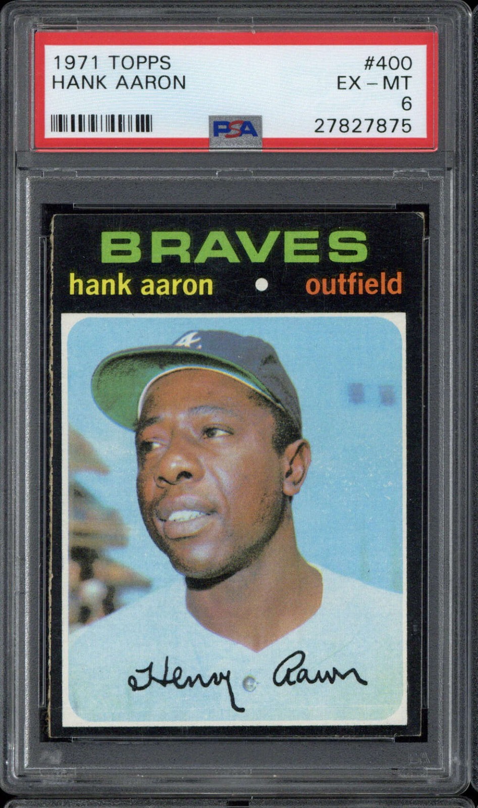 1971 Topps #400 Hank Aaron Braves PSA 6 EX-Mint