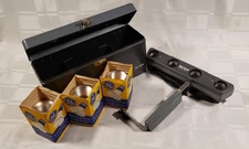 VTG Smith-Victor GL 101A Movie 4 Lamp Bar W/ Original Box Case, 3 Lamps - WORKS