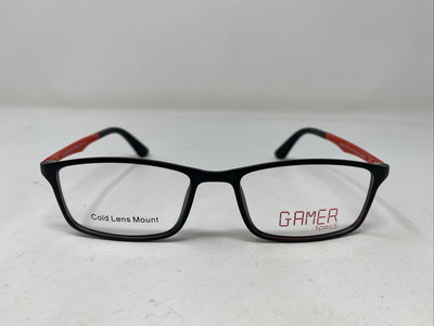 Gamer Specs GAME OVER BLACK/RED 49-17-130 Plastic Full Rim Eyeglasses Frame AE57