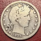 1915 Barber Quarter. Free Shipping