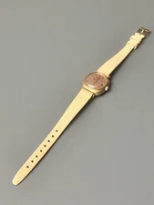 SUPER  BULOVA ACCUTRON TUNNING FORK LADIES WATCH LIZARD LEATHER BAND WORKS GREAT