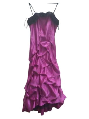 Vera Mont Abendkleid Damen 38/M Lila Elegant Luxuriös Rüschen Maxikleid