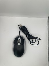 Mouse USB Wired, Scroll Wheel 3 button, Black, Red LED Light, For Laptop PC Mac