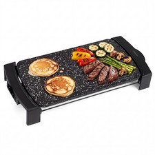 2-in-1 Grill and Griddle Combo 2150W Electric Griddle with 2 Nonstick Cooking