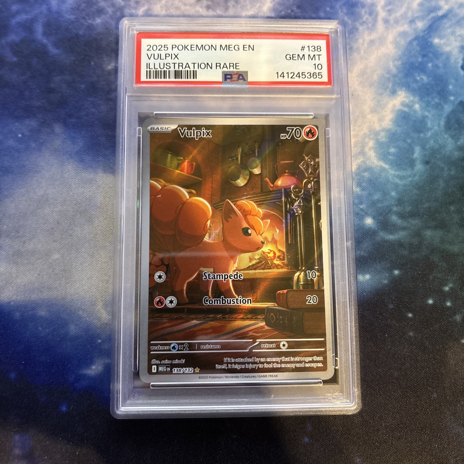 Pokémon Vulpix TCG Mega Evolution Card 138/132 Mint Condition PSA 10