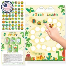 Dinosaur Potty Training Chart for Toddlers Boys with 250 Reward Stickers
