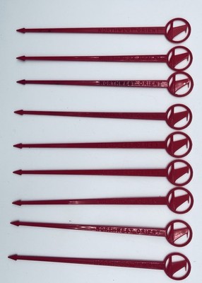 Lot of 9 Northwest Orient Airlines Swizzle Stick Drink Stirrer Fan-Jet Airline
