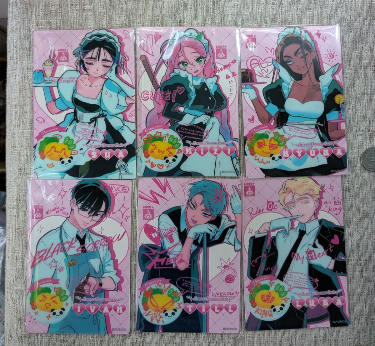 Official Alien Stage Sweet Dream cafe PVC cards full set of 6 | eBay