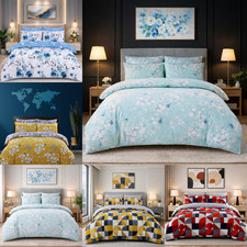 Set copripiumino floreale lusso reversibile biancheria da letto botanica copripiumino tutte le taglie