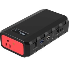 24000mAh Portable Power Bank with AC Outlet, 88.8Wh Black and Red