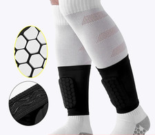 Lightweight Football Shin Guards Pads with Compression Sleeve Leg Protection