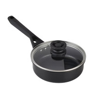 Ninja CW50216UK ZEROSTICK Classic 16cm Saucepan With Glass Lid Non-Stick Black