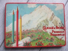Boîte métal litho Caran D'Ache incomplète les crayons correspondent à la marque
