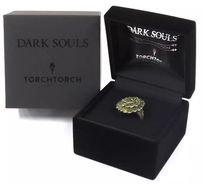 Dark Souls Green Flower Ring No.7 Silver 925 Brass Peridot Used Ampus 7.9in