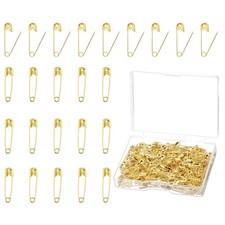 Sicherheitsnadeln klein 19 mm Gold Metall 150 Stück für Kleidung Handwerk