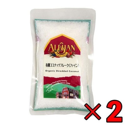 Alishan Organic Fine Coconut Flakes 100g x 2 Bags (No Additives)