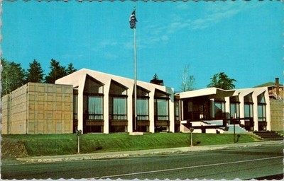 Val d Or Quebec Hotel de Ville City Hall UNIC Postcard 1950s Modern Architecture