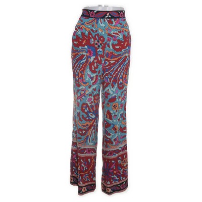 Ba&sh, Hose, Größe: XS, Blau/Mehrfarbig, Elasthan/Viskose, Paisley, Damen #QEK