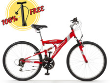 Apollo Mountain Bike - Unisex Adult, Steel Frame, Brand New Tires, FREE Pump!
