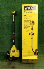 RYOBI 17"in Gas Trimmer 25cc 2-Cycle Attachment Capable Curved Shaft - FOR PARTS