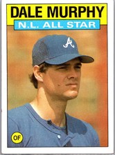 1986 Topps Baseball Dale Murphy Atlanta Braves Base NL All Star #705