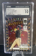 2025 Donruss Diamond Marvels Orange #11 Leo De Vries /75 CGC Gem Mint 10