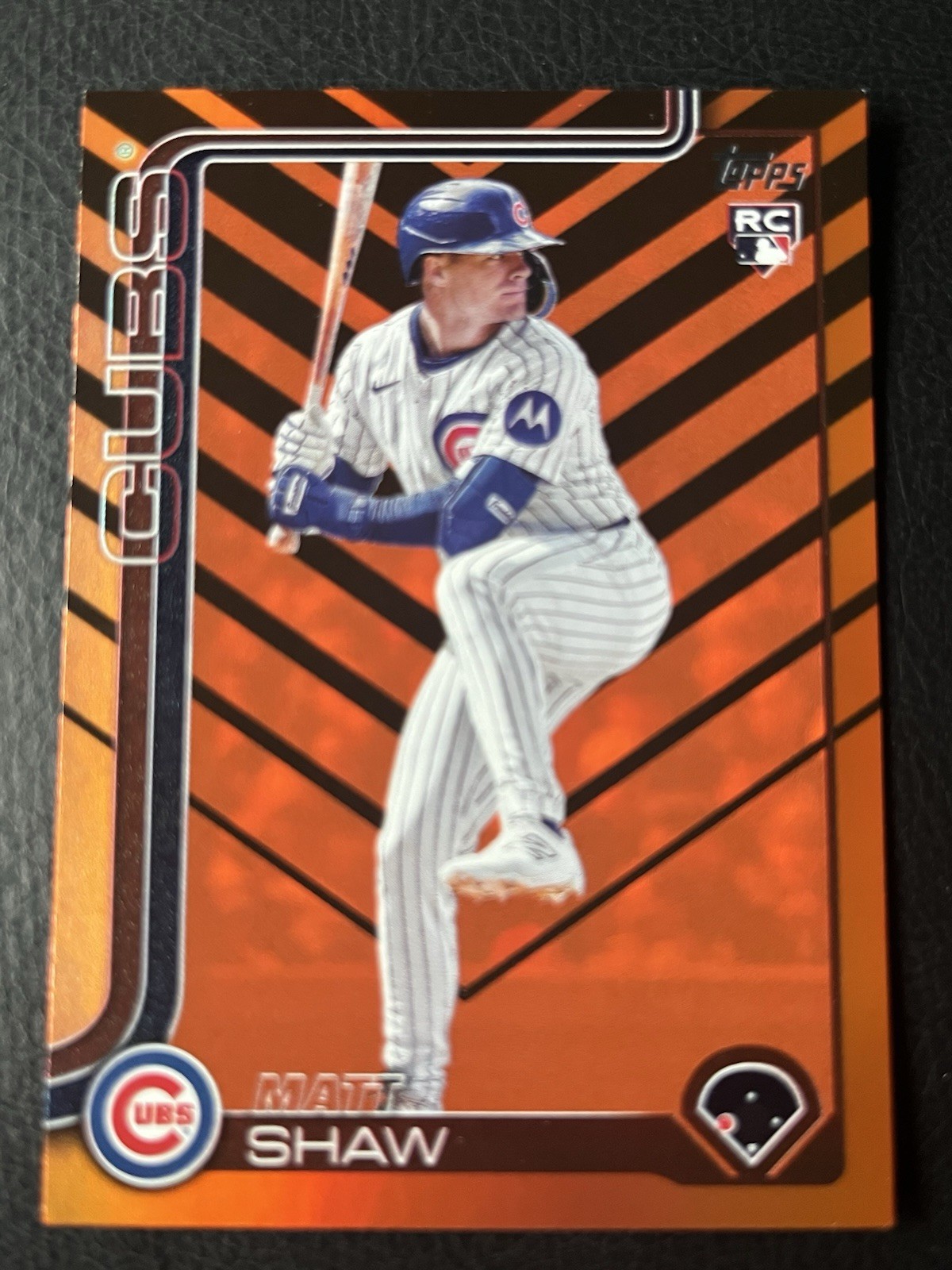 2025 Topps Update Matt Shaw RC #US200 Holiday Parallel Chicago Cubs