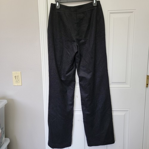 NWT J Crew Wool Cashmere Blend Women's Trousers Pants Gray Side Button 4 Tall - Picture 4 of 11