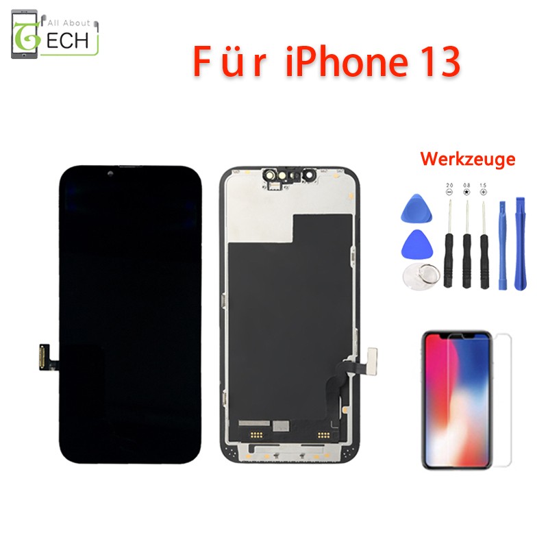 Für iPhone 13 LCD Display Einheit schwarz Retina Touchscreen Bildschirm