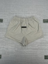 Essentials Fear Of God Shorts Unisex XXS Beige Cotton Blend 3"