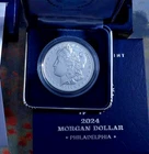 2024-P Morgan Silver Dollar - US Mint - BU UNC - New in Box with  COA - 24XE
