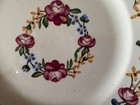 Sarreguemines  6.  Vintage Handpainted     French Floral Dessert/ Salad Plates  — photo 4