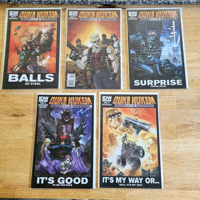 Duke Nukem Glorious Bastard #1-4 + Variant Complete Set 2011 IDW Video Game