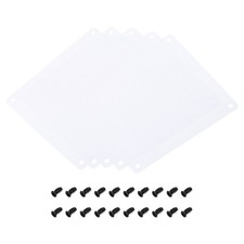 140mm Fan Dust Filter with Screw, 5 Pack PVC Dustproof Mesh Cover Guard, White