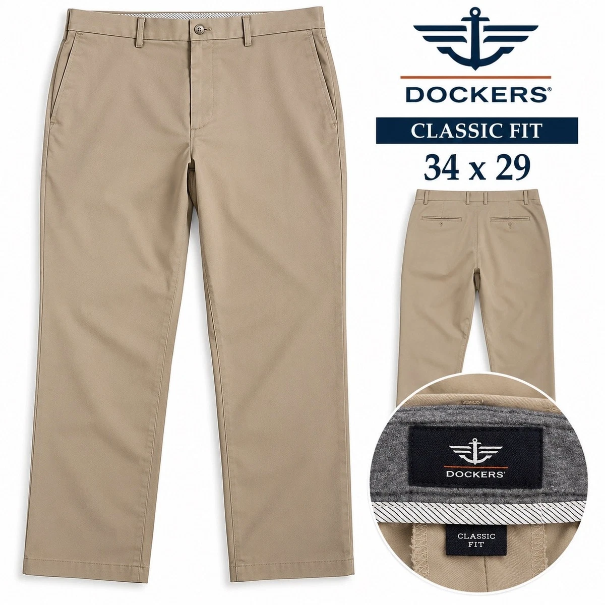 DOCKERS 34 Size Pants for Men for sale | eBay