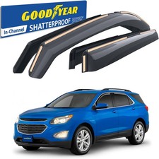 Sun Rain Visors Wind Rain Guards for 2010-2017 Chevy Equinox in-channel