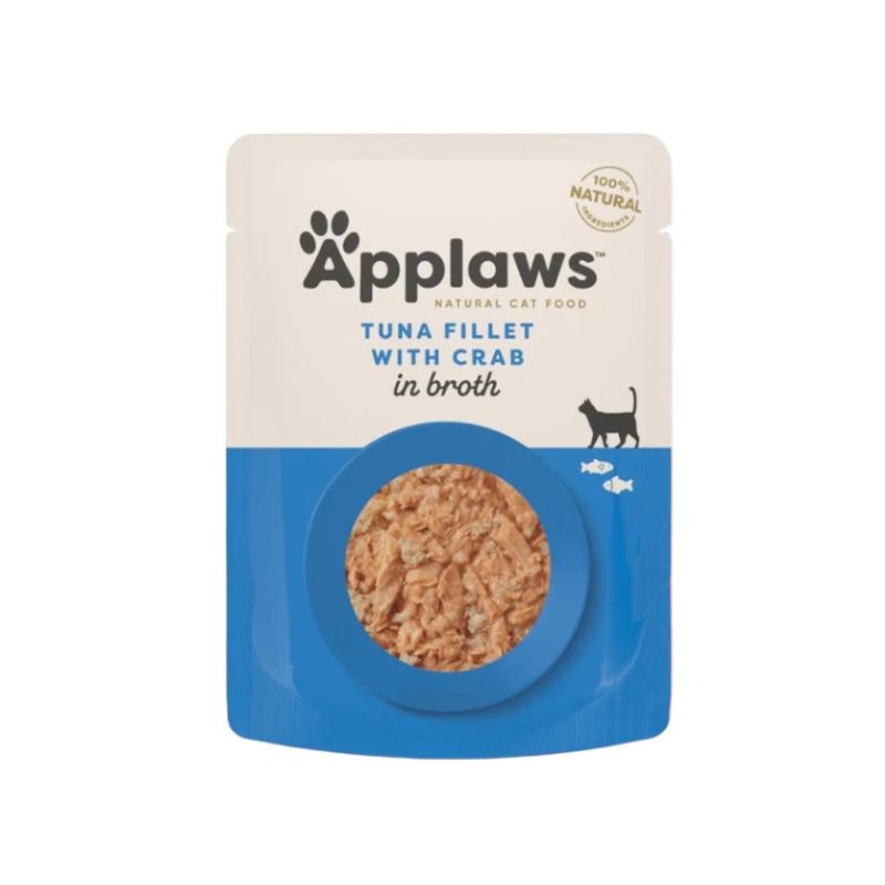 Applaws filetto di tonno e granchio in brodo bustina 70gr