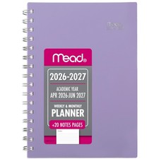 Mead Planner 2026-2027 Académico Semanal y Mensual 5.5"W x 8.5"H, Lila