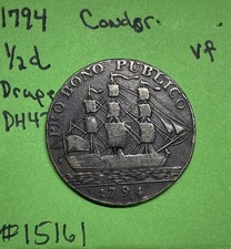 1794 England Copper PROMISSORY Half Penny 1/2p Conder  PRO BONO PUBLICO Gosport