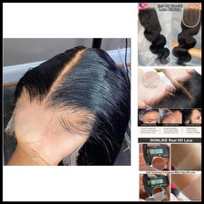 SKINLIKE HD Lace Frontal Closure 5x5 Body Wave 14 inch Pre Plucked Baby Hair