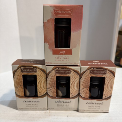 #ad 3 Cedarwood Oil And 1 Joy 100% PURE Essential Oils FREE SHIPPING $30.00