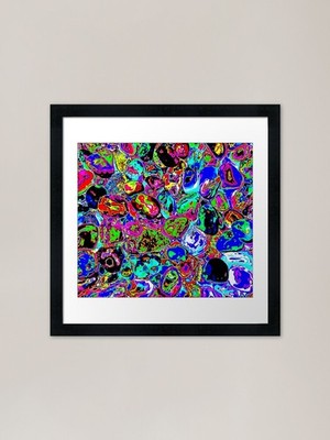 Digital Psychedelic Rocks gerahmter Bogen gerahmtes Wandbild Poster Leinwanddruck Bild
