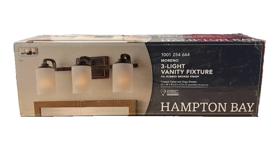 Hampton Bay Moreno 3-Light Vanity Light Oil Rubbed Bronze 1001 254 664