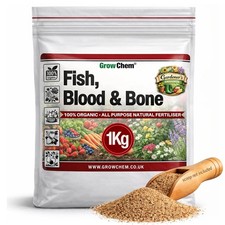 1KG Fish Blood&Bone Fertiliser Multi-Purpose Organic Fertiliser for Plants Lawns 12.93 per kilo
