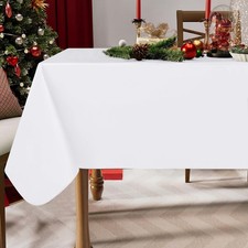 homing Rectangle Vinyl Tablecloth, Waterproof 70" x 52" Rectangular , White