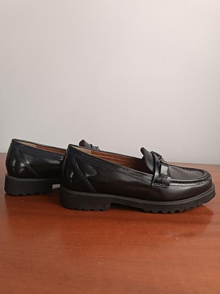 Women John White Loafers Black Leather 38