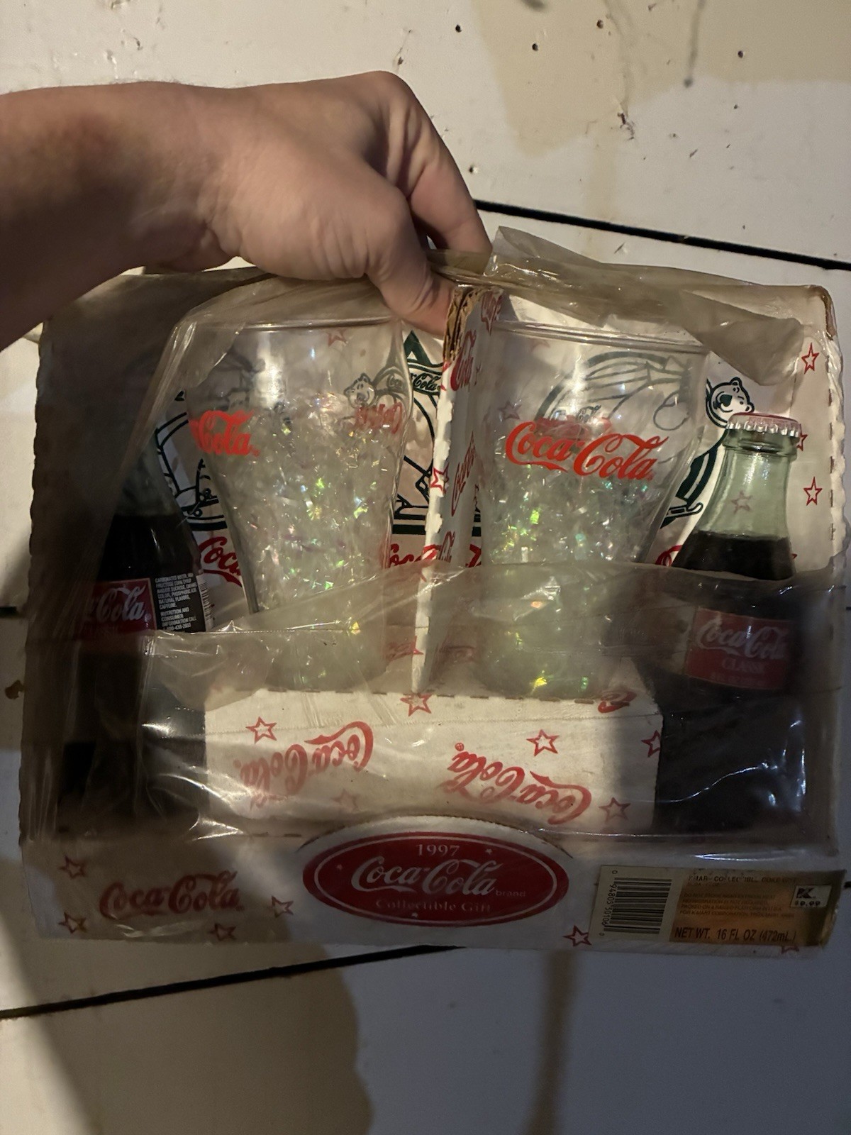 Coca-Cola 1997 Collectible Gift Set Bottles & Glasses Original Packaging